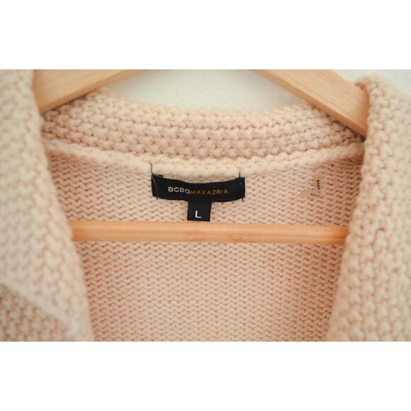 BCBG Puff Sleeve Wrap Wool Sweater - Picture 6 of 7